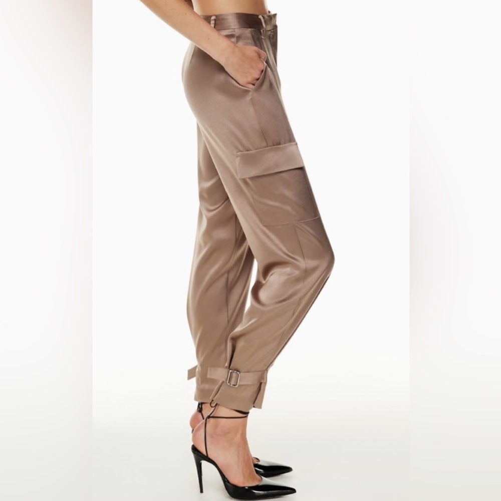 Aritzia Refined Satin Cargo Pants